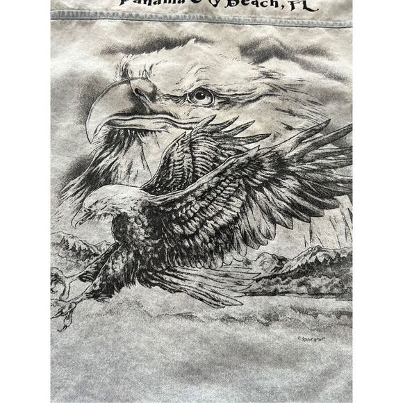 THE AMERICAN BW RALLY BIKE WEEK denim sleeveless shirt size M made in USA - Picture 6 of 13